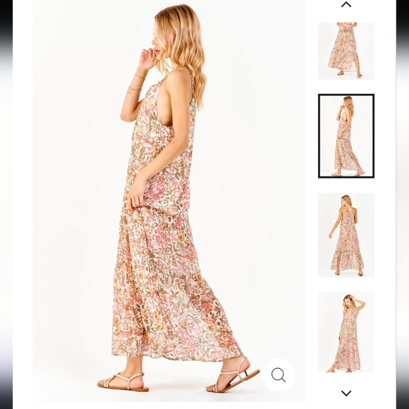 Dear John Ryo Strap halter Dress Spring Paisley Floral print  maxi NWT L… - Picture 2 of 7